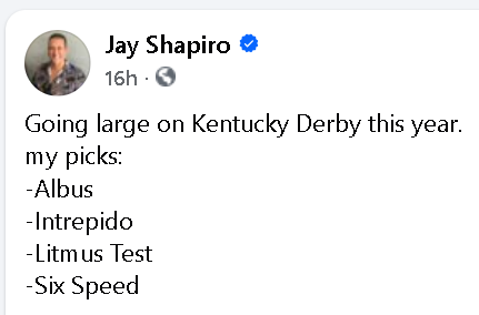 Six Speed Horse - Brunetti, Kimmel, Kentucky Derby